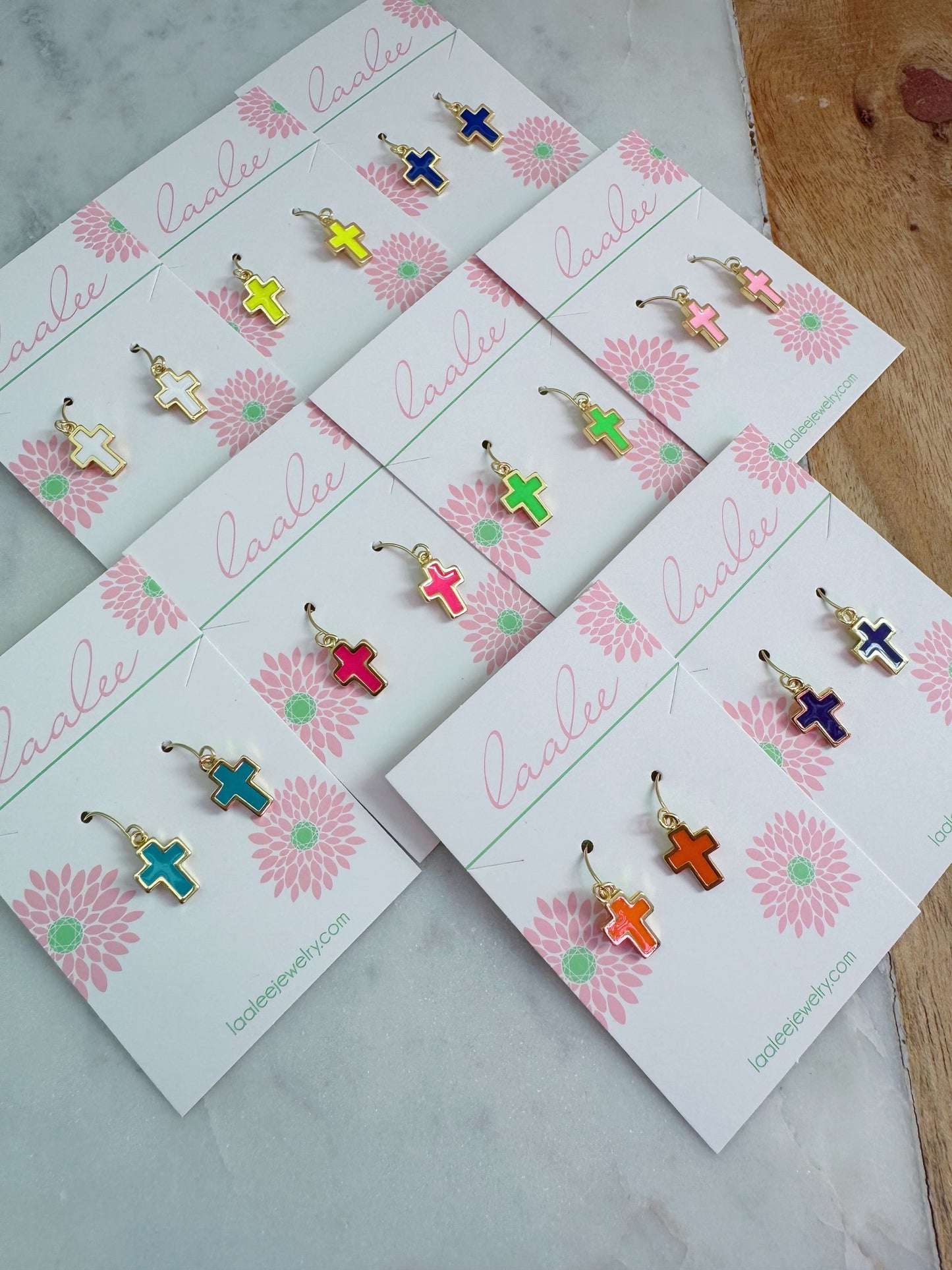 Colorful Cross Earrings, Easter Gift