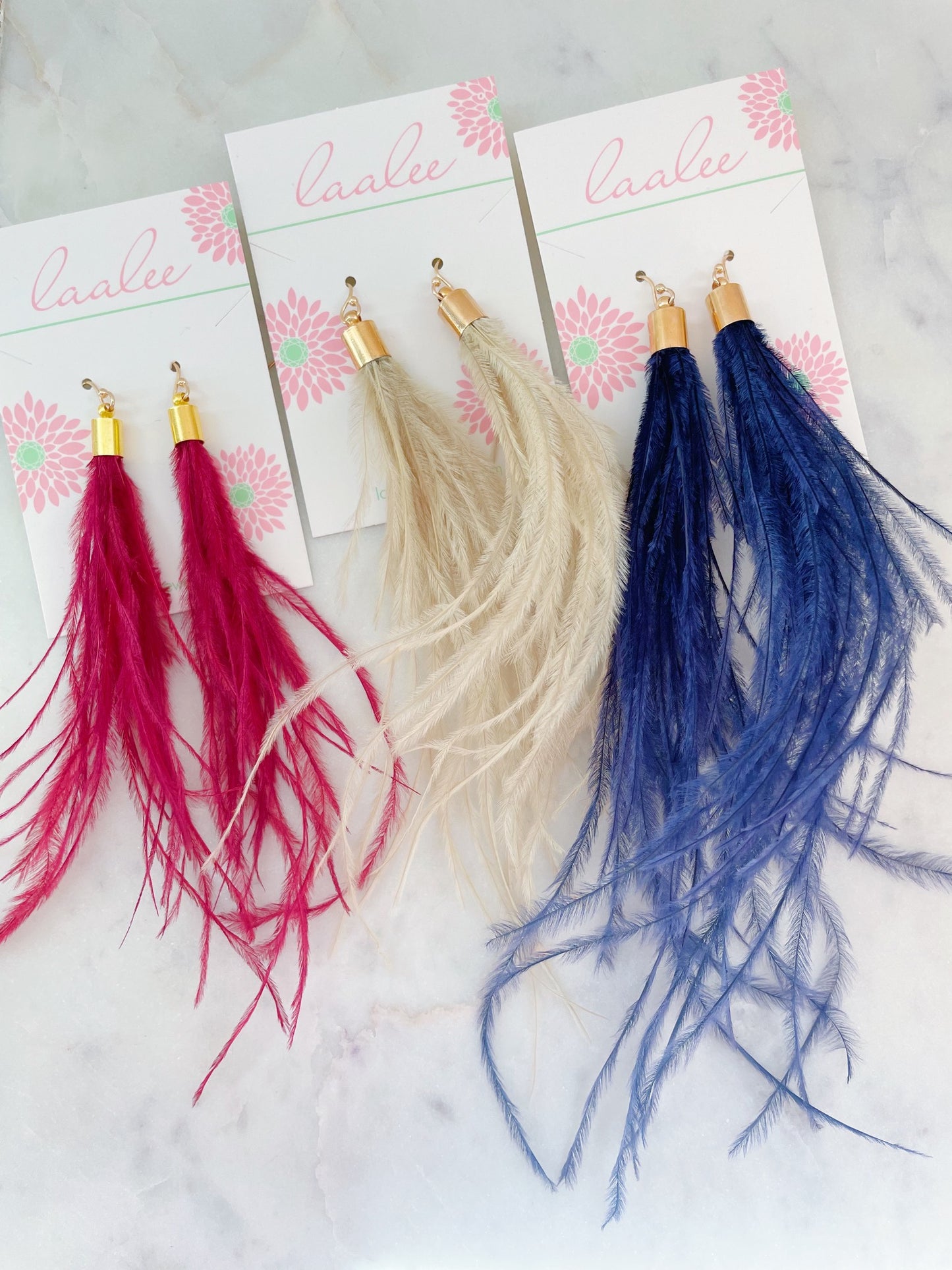 4th of July Earrings, Fringe Earrings, Feather Earrings, Independence Day Earrings, Patriotic