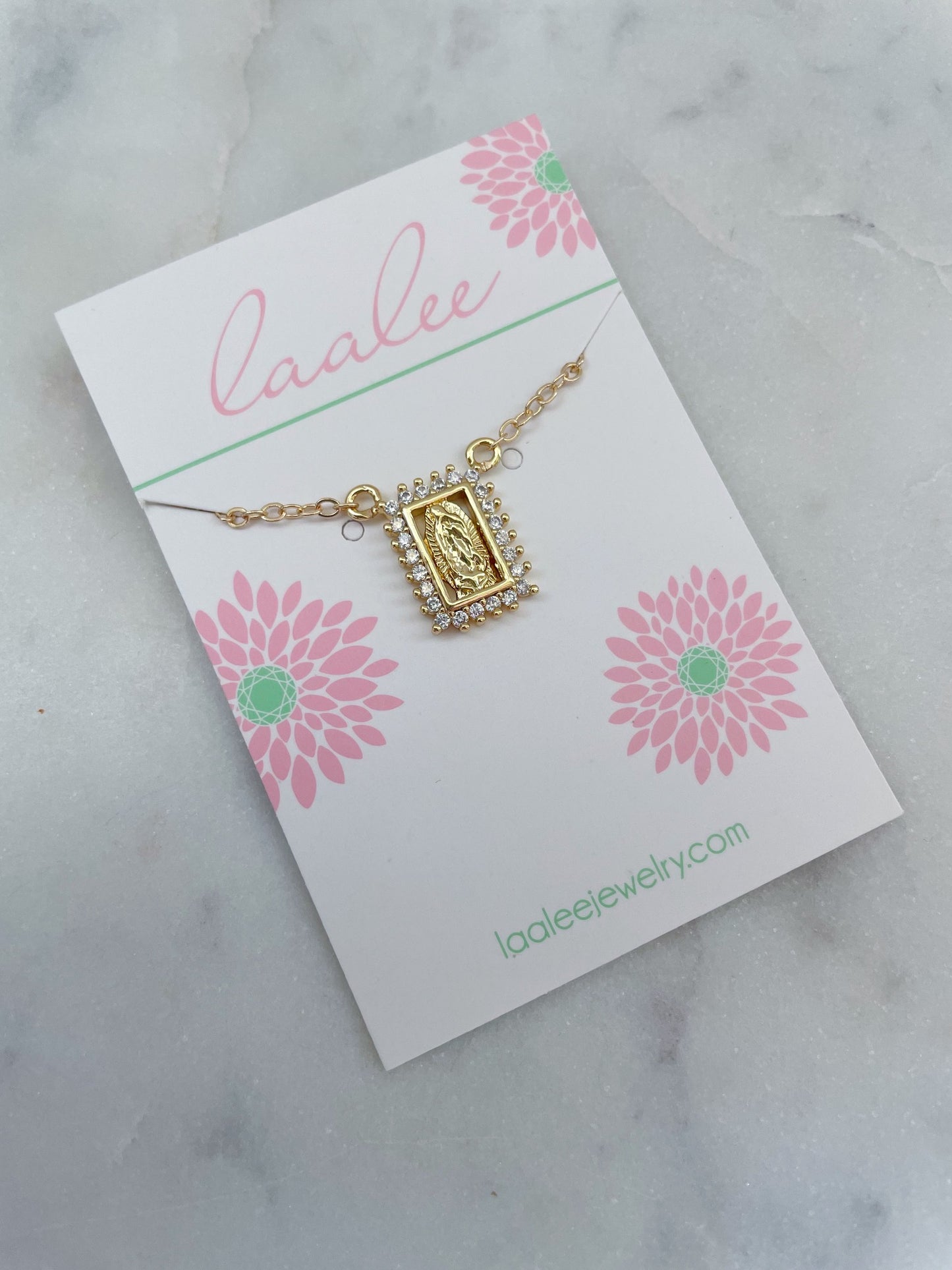 Gold Virgin Mary Necklace