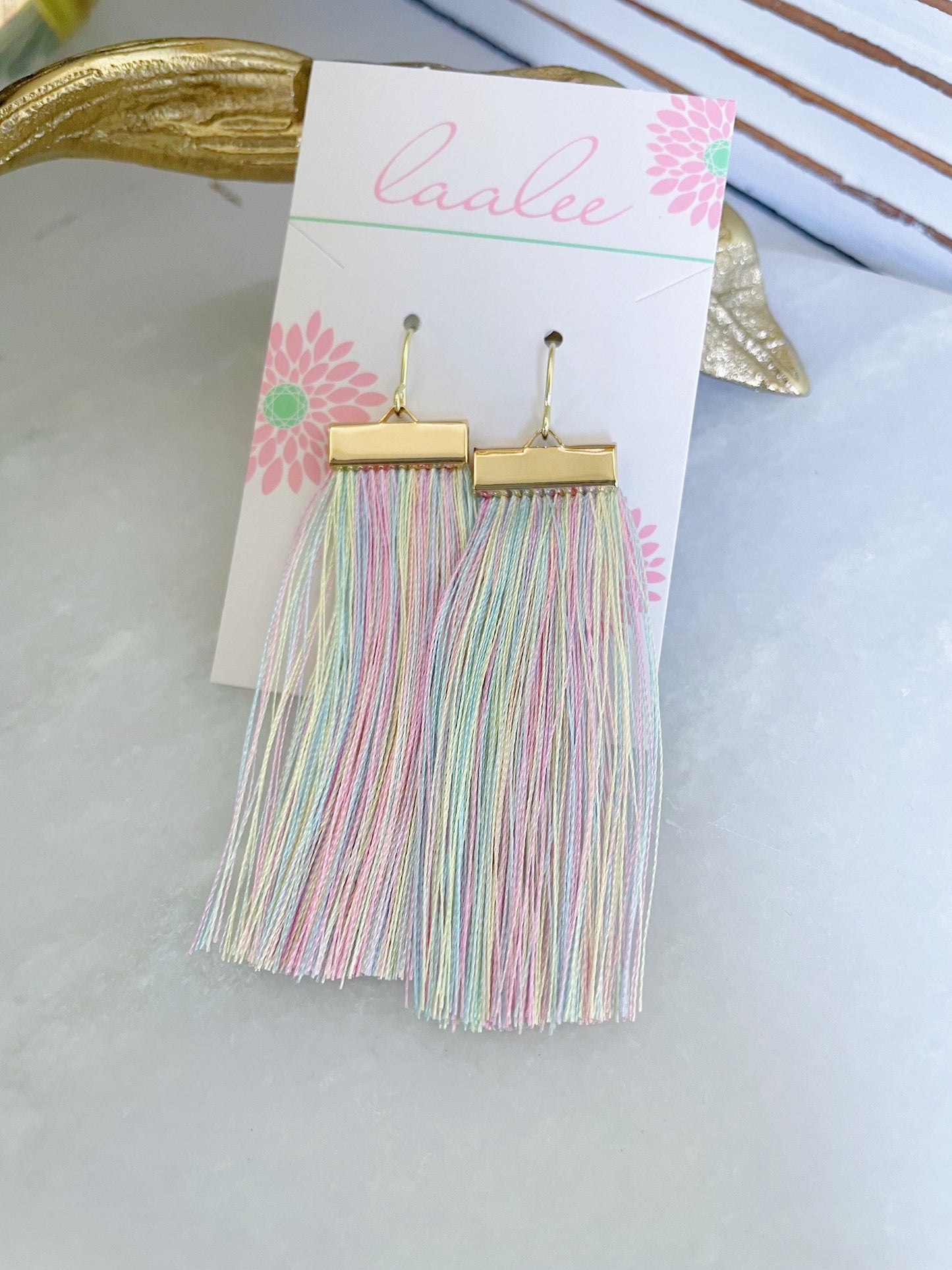 Rainbow Tassel Earrings