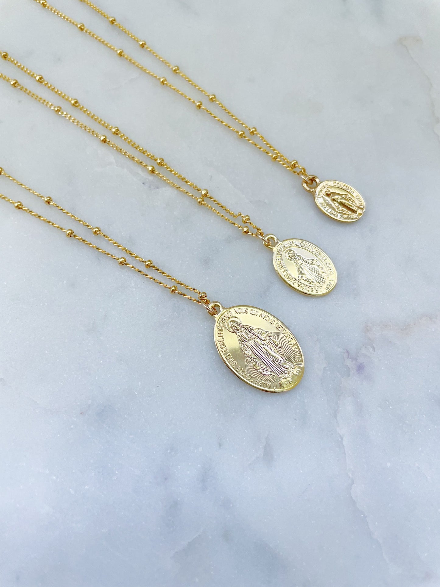 Satellite Chain Mary Necklace