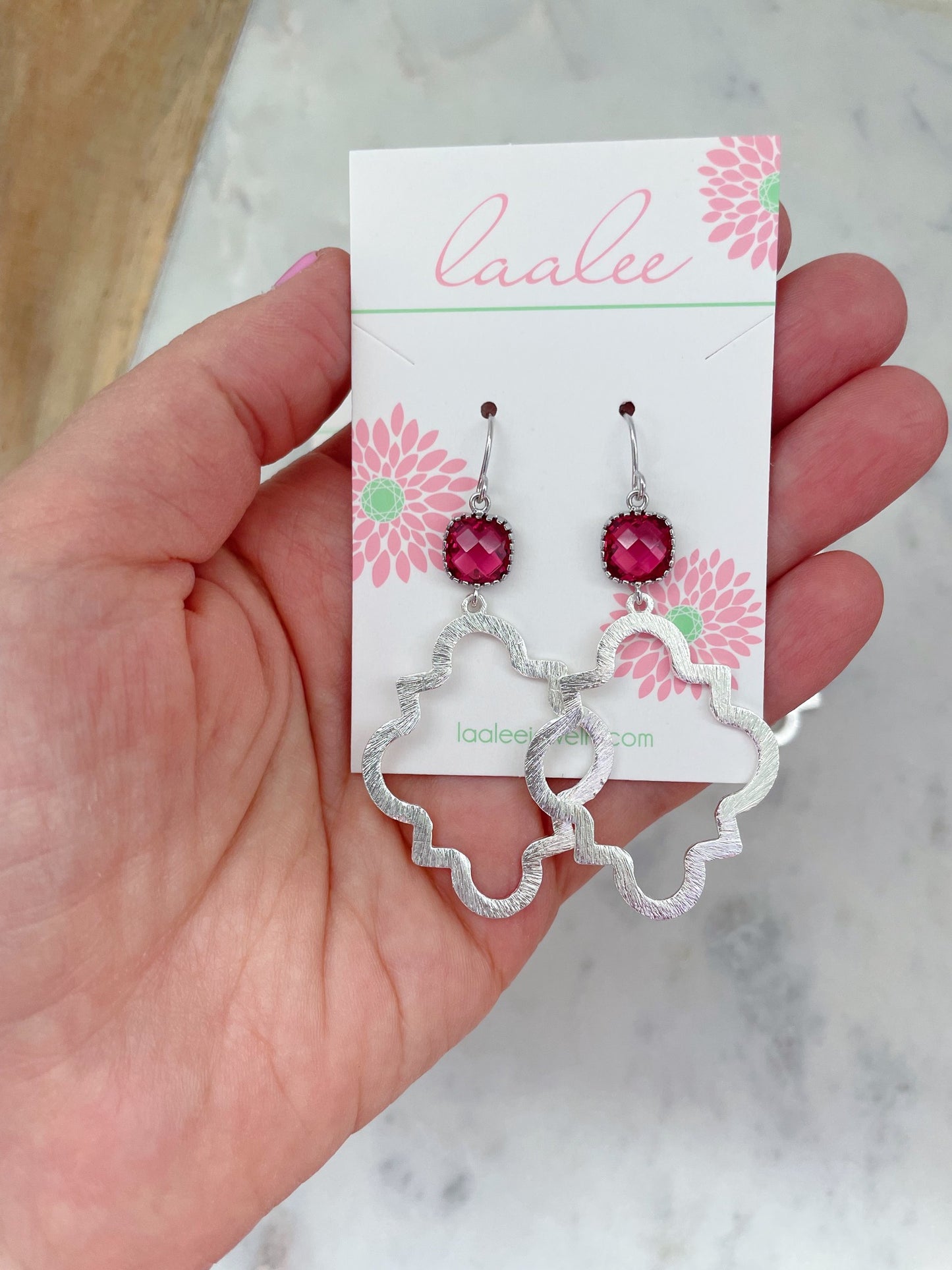 Quatrefoil Silver Earrings