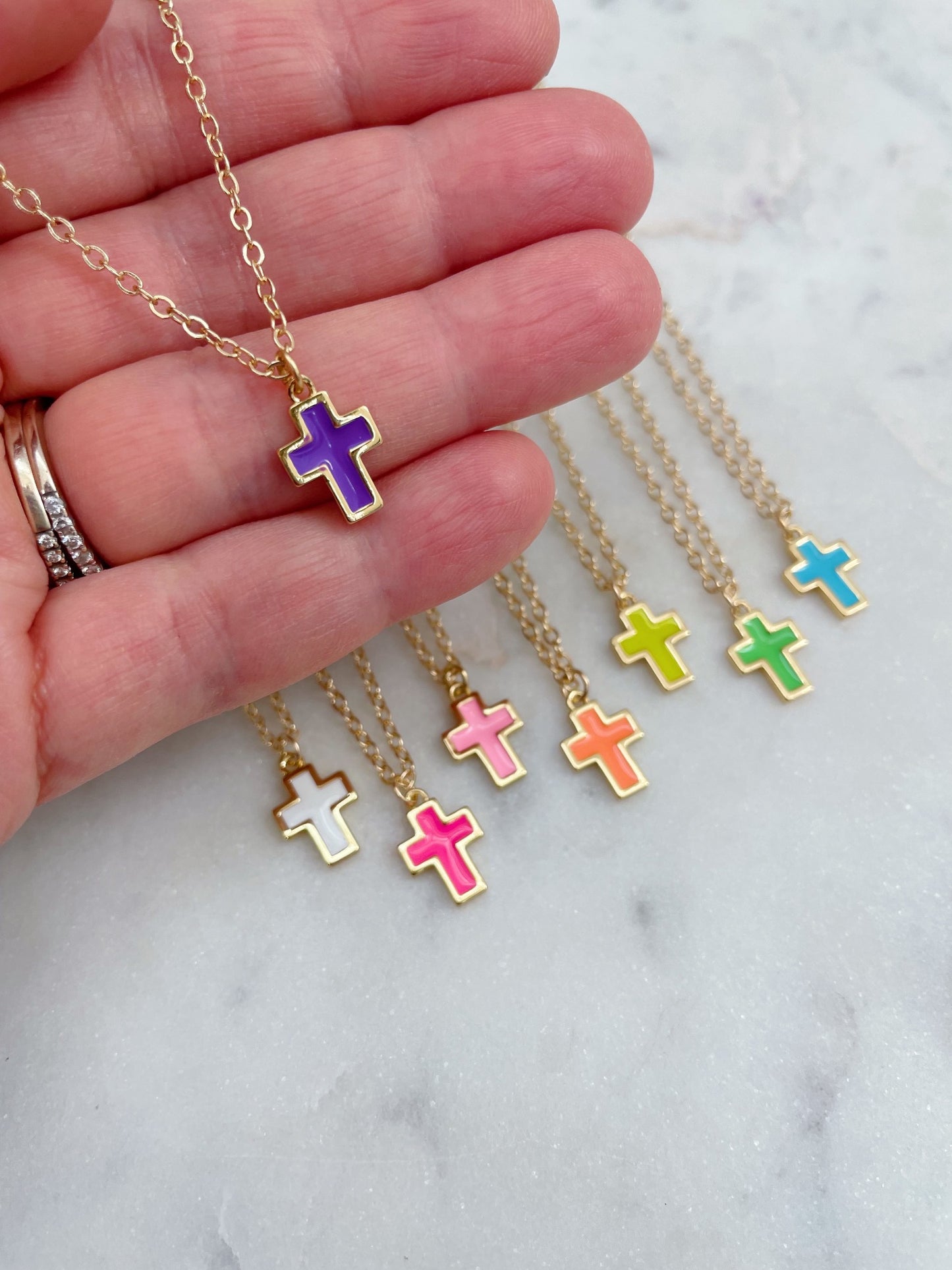 Colorful Cross Necklace