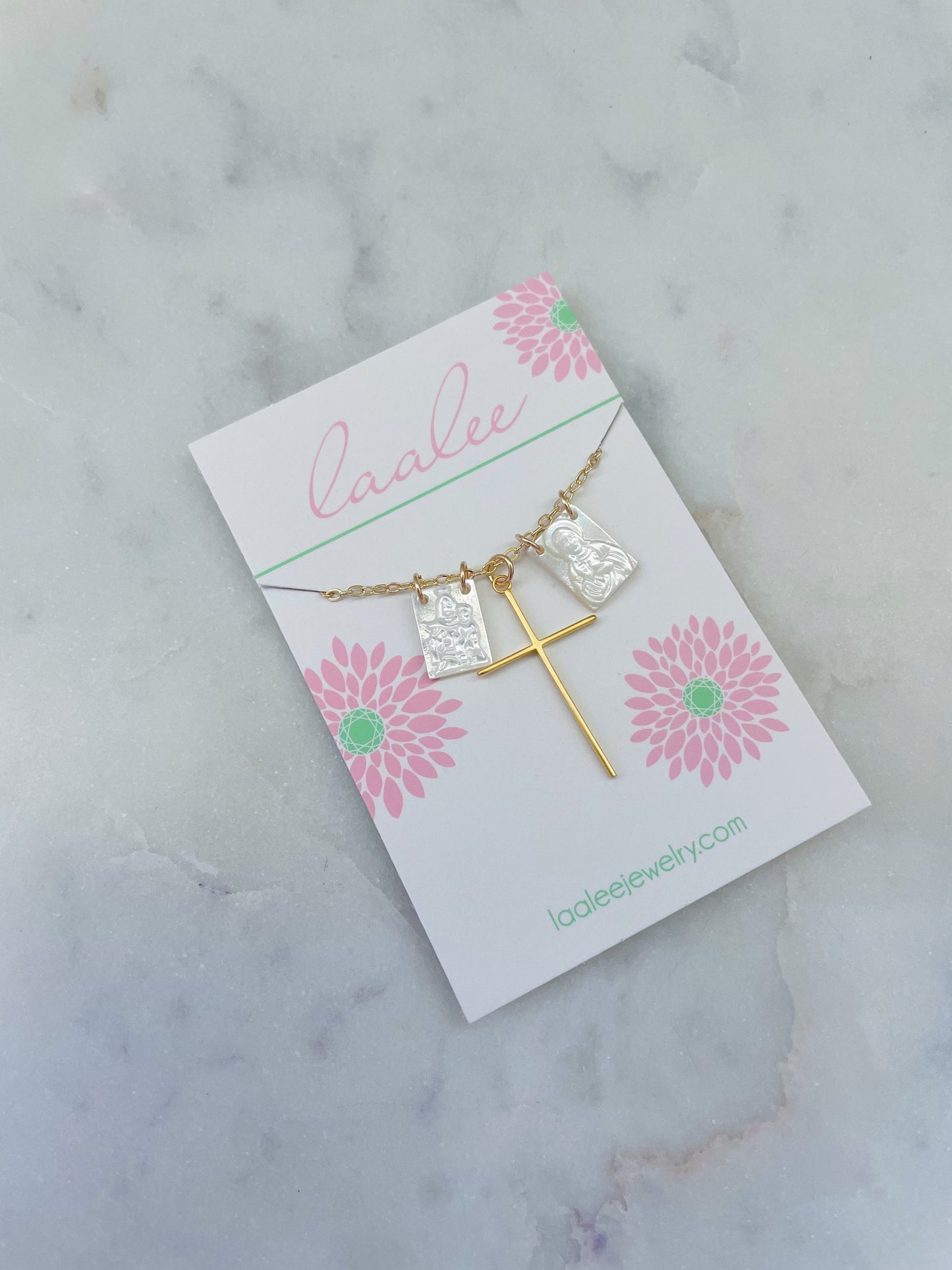 Cross Double Scapular Necklace
