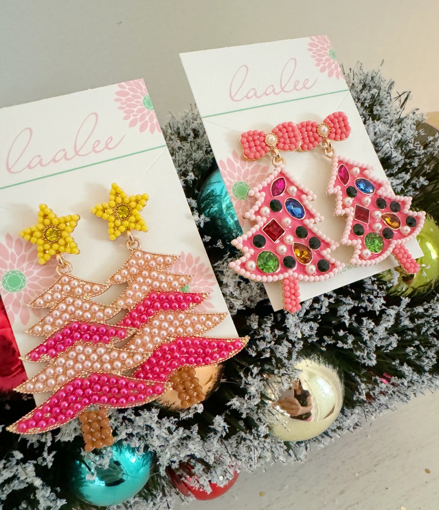 Christmas Tree Earrings, Christmas Jewelry, Holiday Jewelry, Holiday Earrings