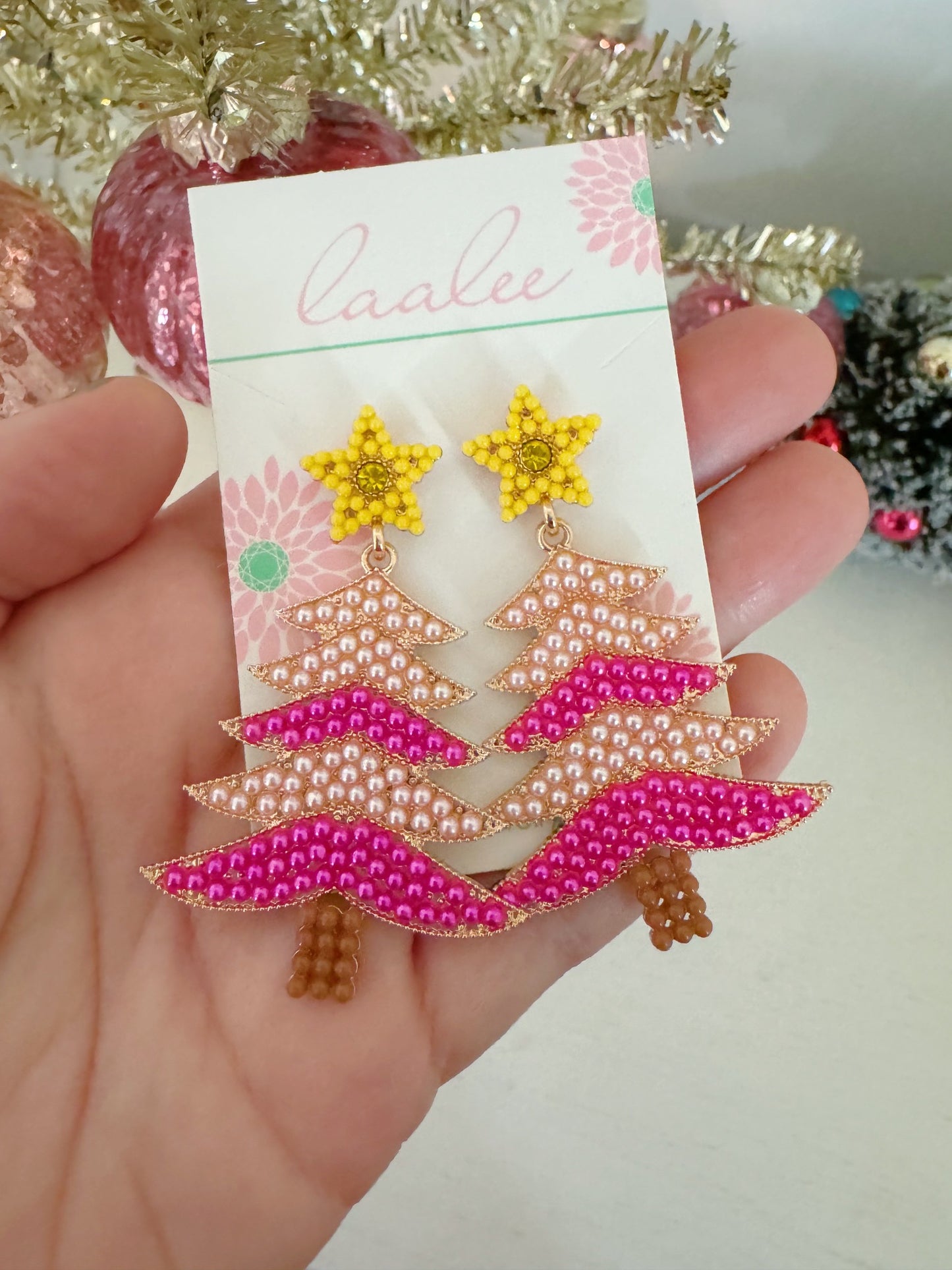 Christmas Tree Earrings, Christmas Jewelry, Holiday Jewelry, Holiday Earrings