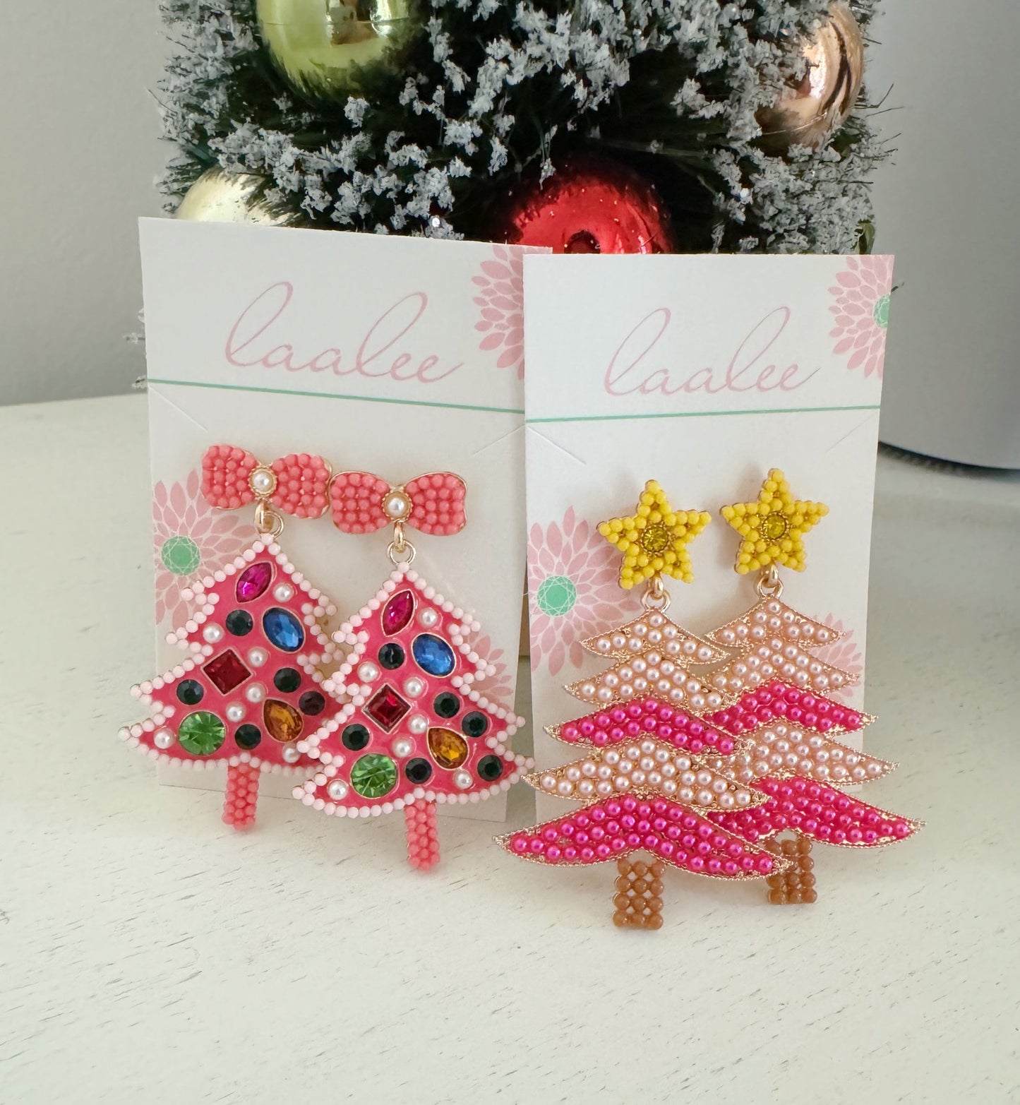 Christmas Tree Earrings, Christmas Jewelry, Holiday Jewelry, Holiday Earrings