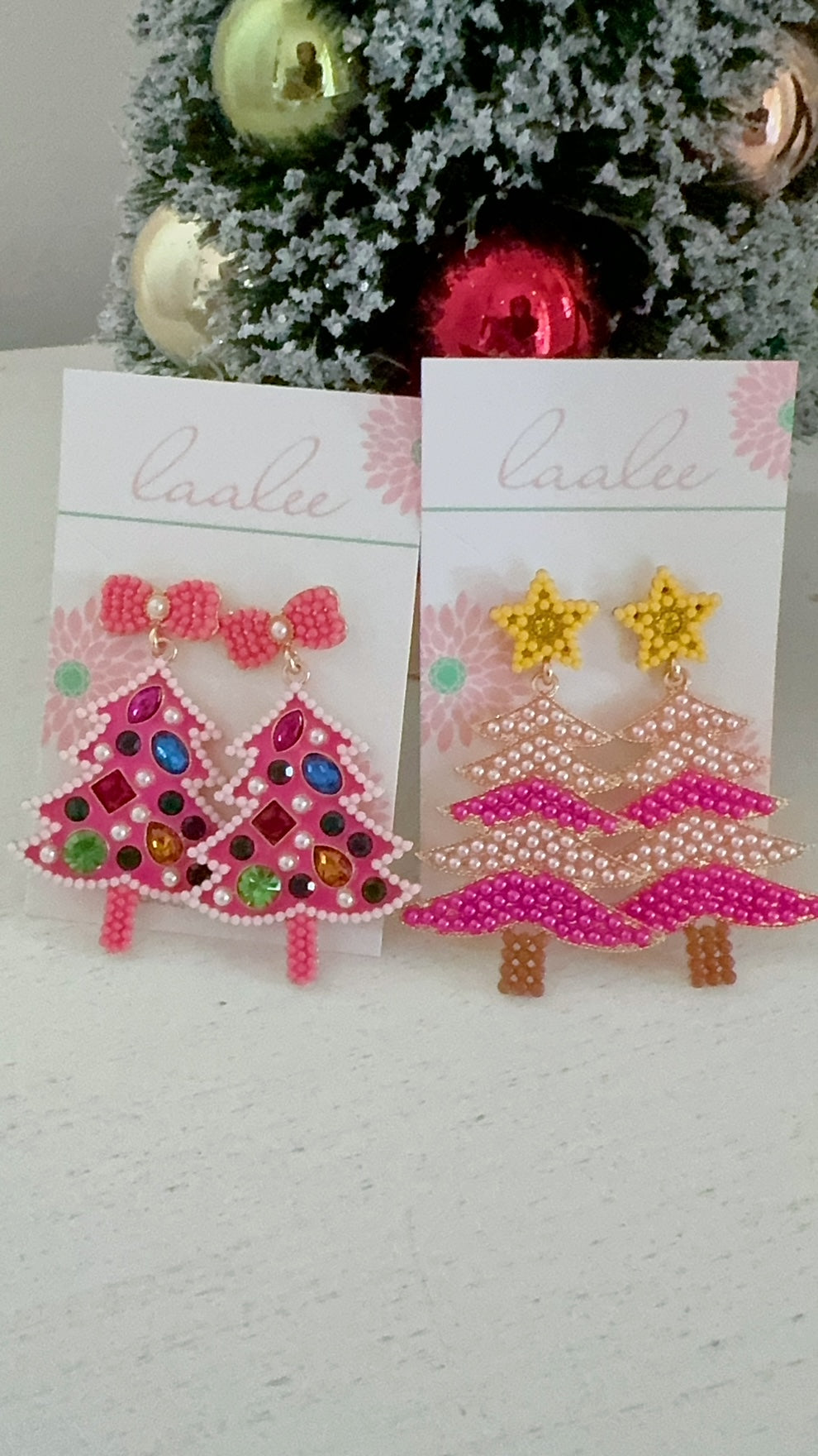 Christmas Tree Earrings, Christmas Jewelry, Holiday Jewelry, Holiday Earrings