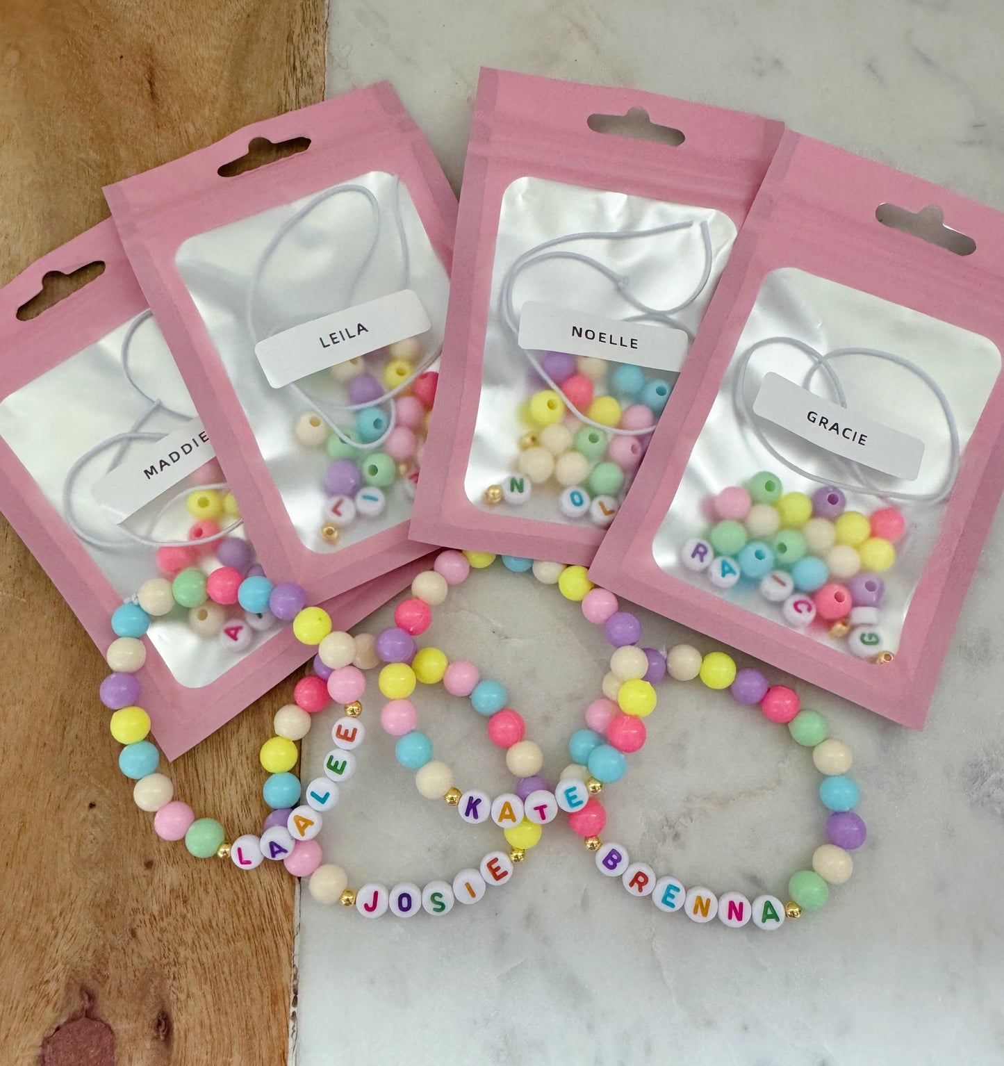 Child Party Favors, Girl Bracelet Making, Girl Birthday Party Favor, Jewelry Making Kit, Friendship Bracelets, Birthday Party Activity