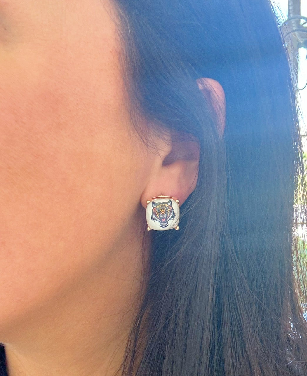Tiger Earrings, Tiger Jewelry, Gameday Earrings