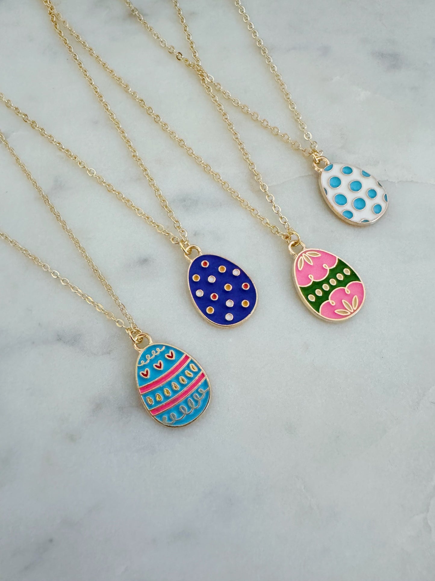 Easter Egg Necklace, Easter Basket Gift Idea, Kid Jewelry, 14k Gold Filled Chain