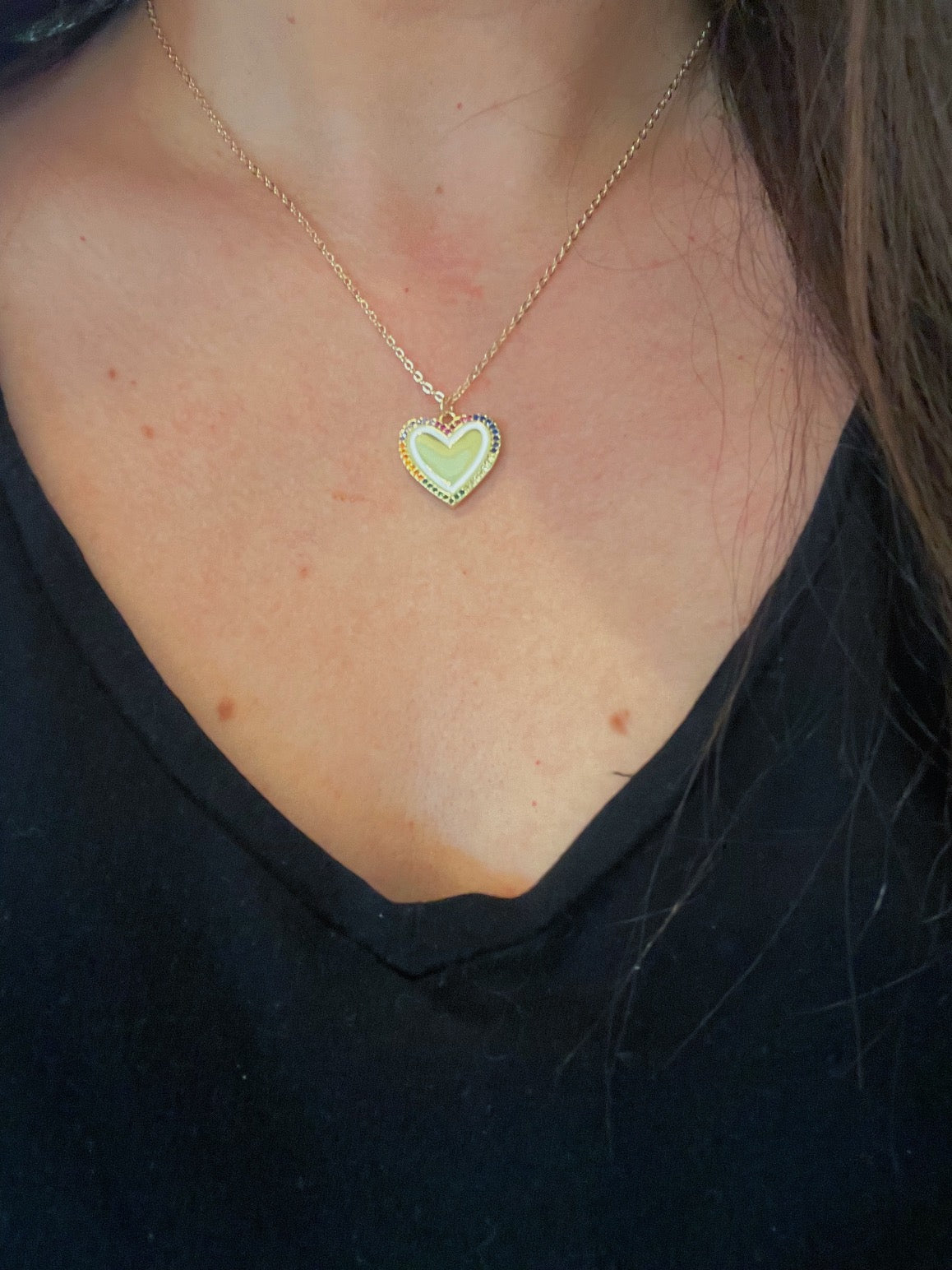 Gold Heart Pendant Necklace