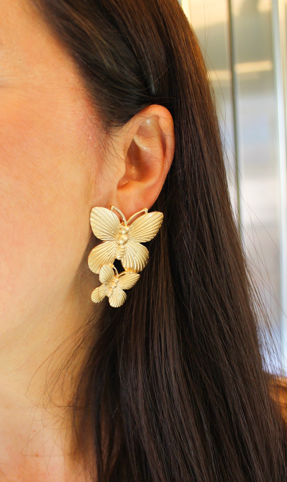 Gold Butterfly Earrings
