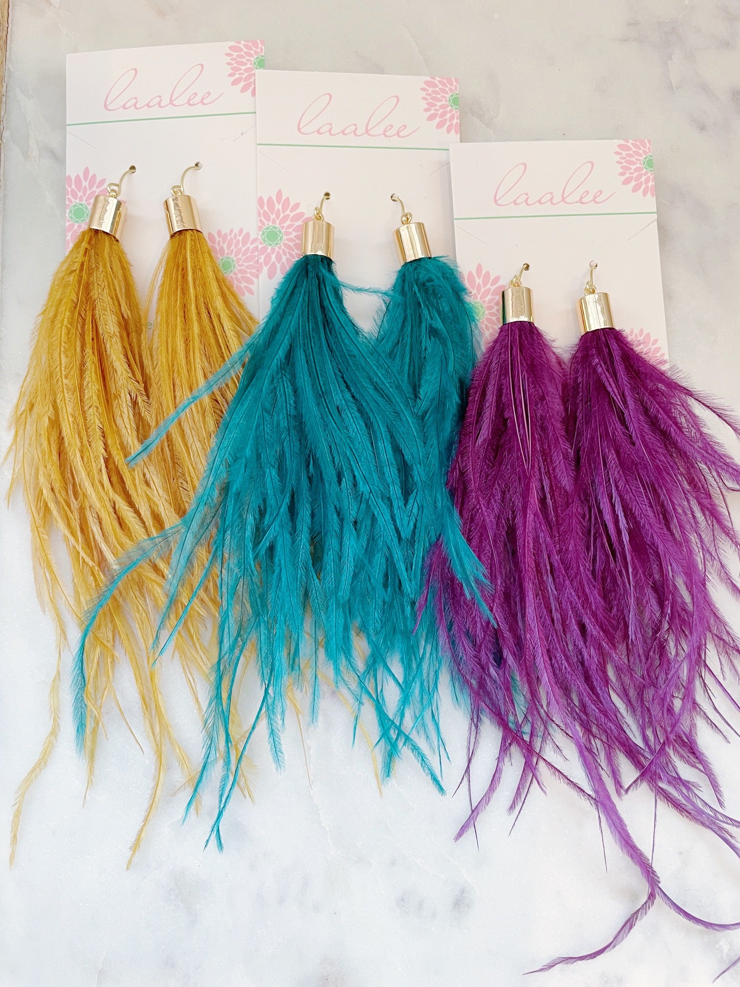 Fringe Tassel Mardi Gras Earrings Purple