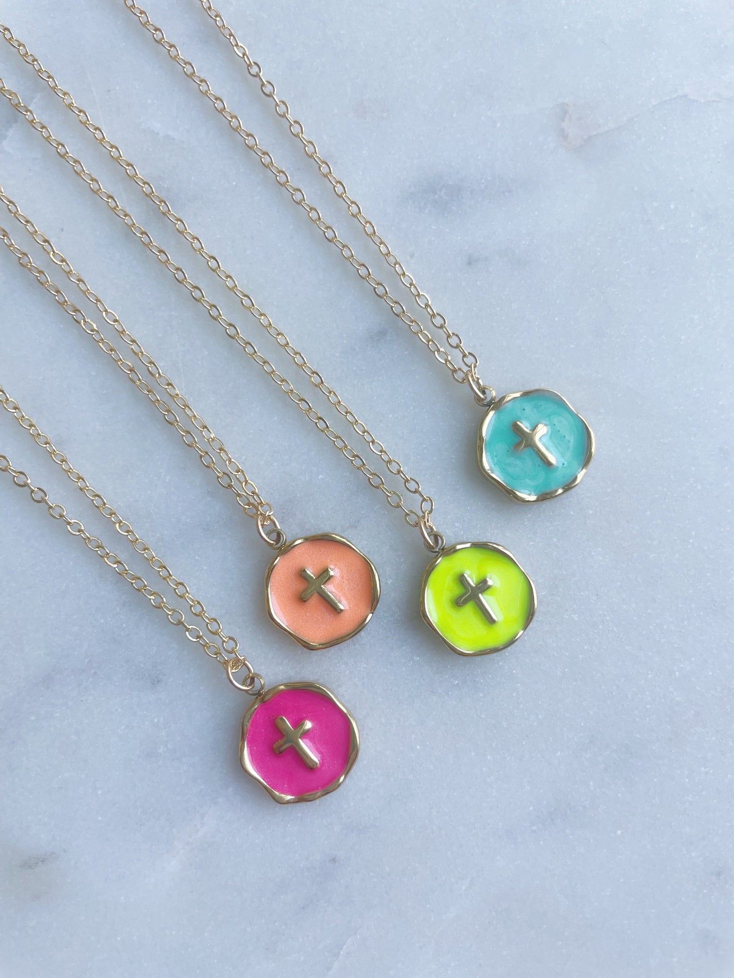 Colorful Cross Necklace