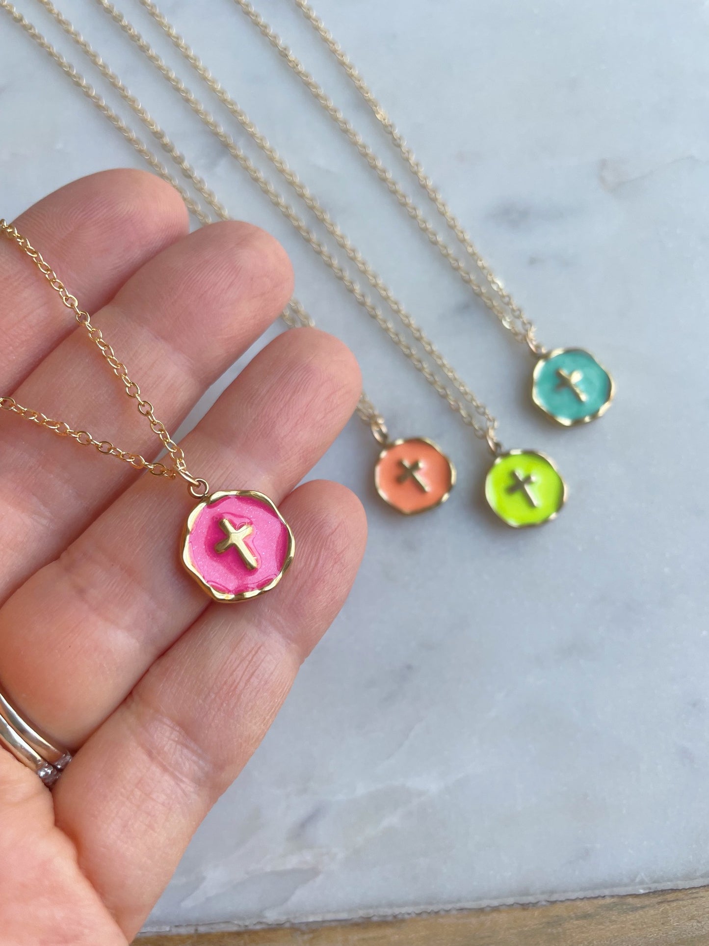 Colorful Cross Necklace