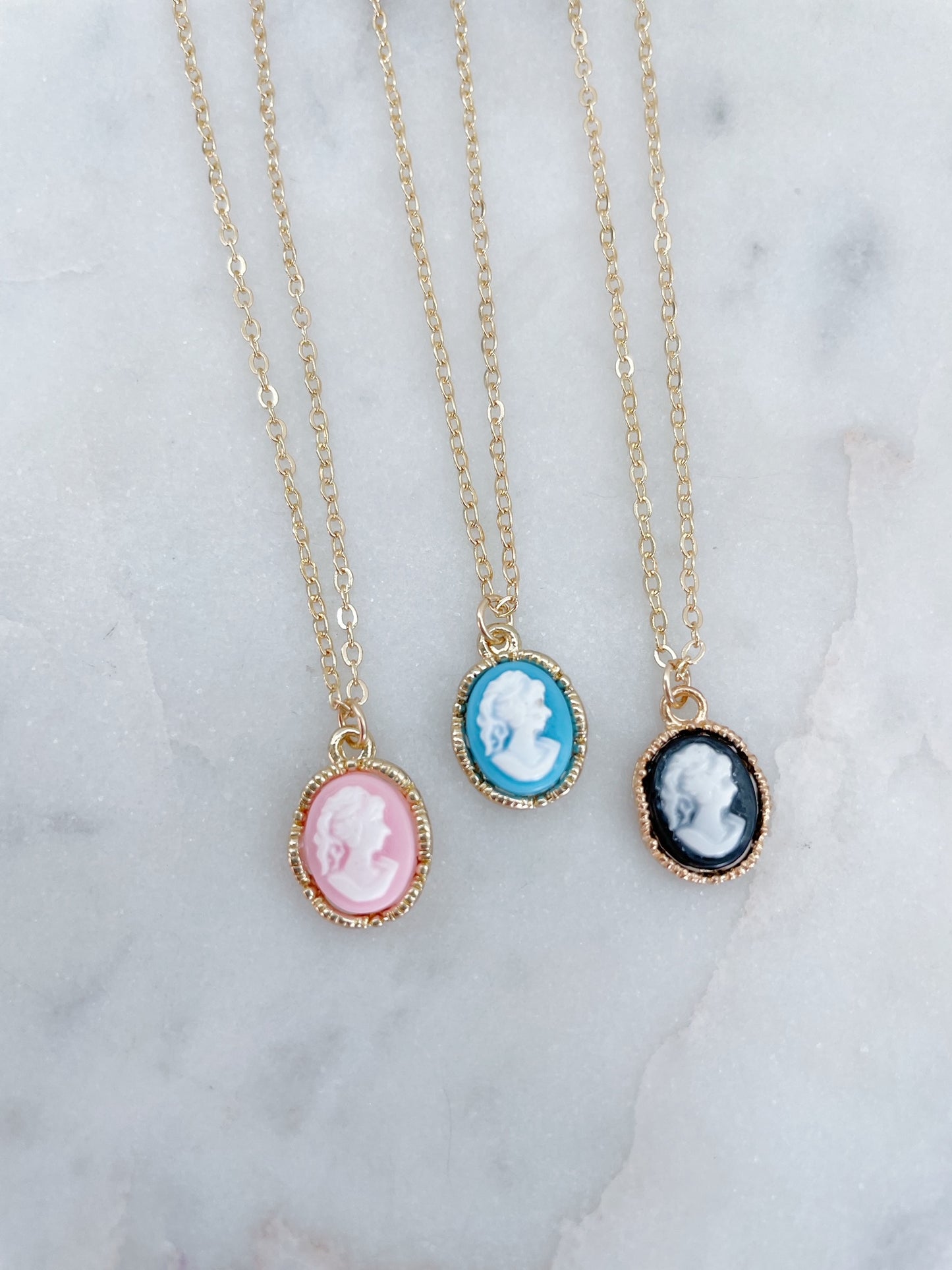 Gold Cameo Necklace