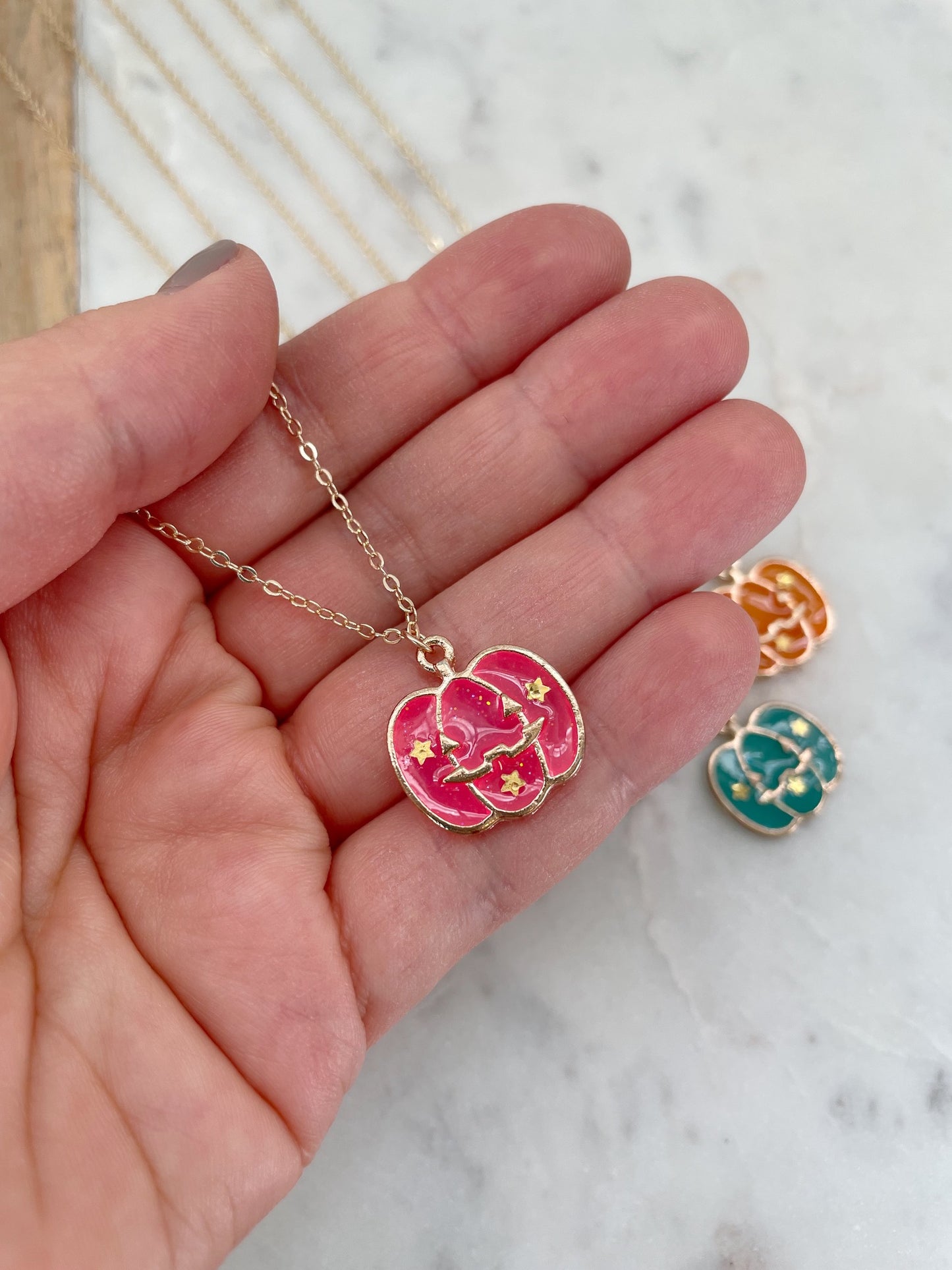 Pumpkin Halloween Necklace