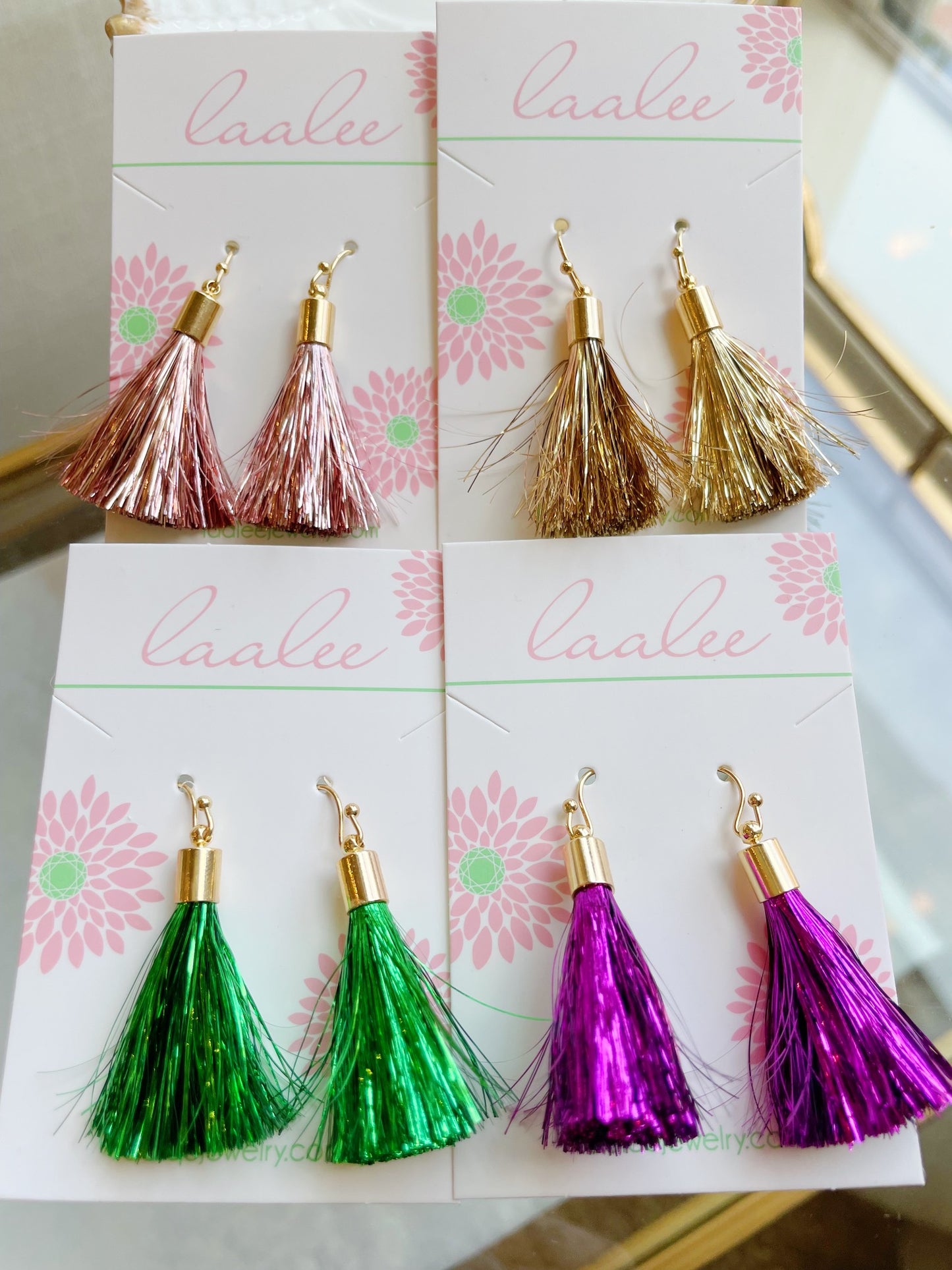 Tinsel Tassel Earrings
