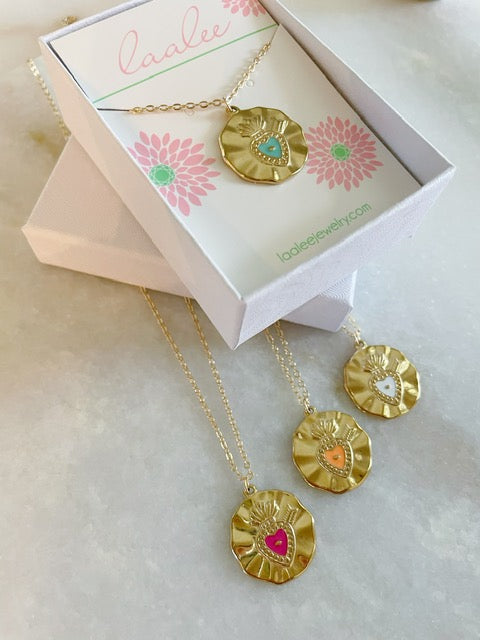 Gold Sacred Heart Necklace