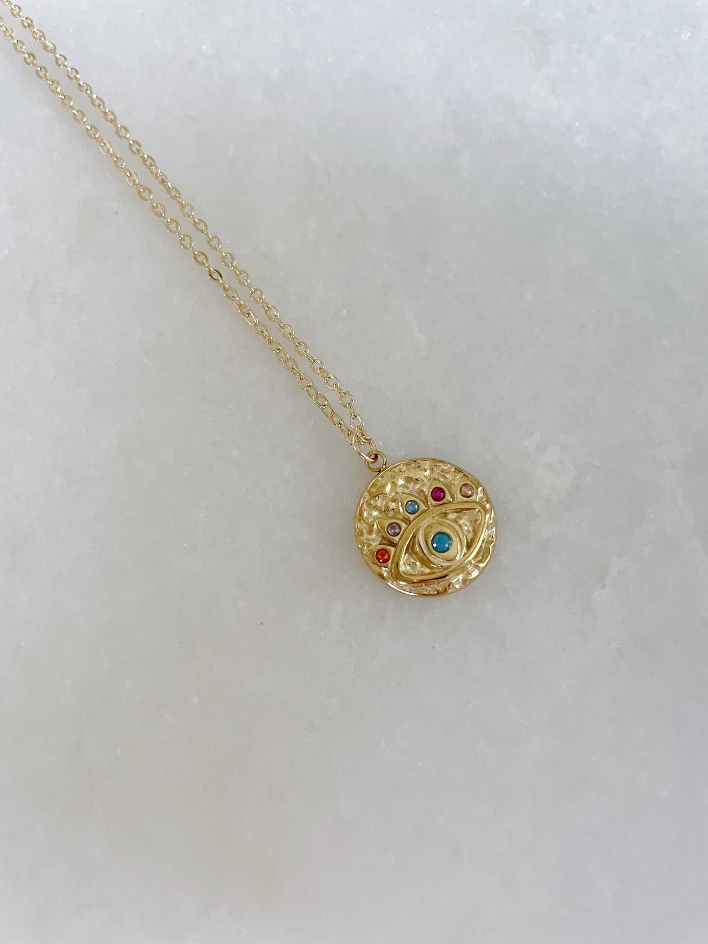 Colorful Evil Eye Pendant Necklace