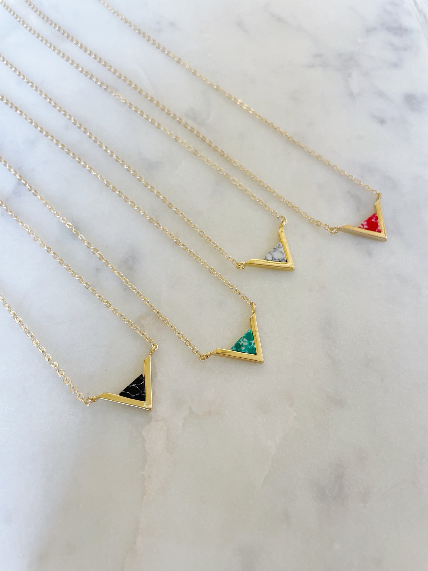 Gold Triangle Necklace