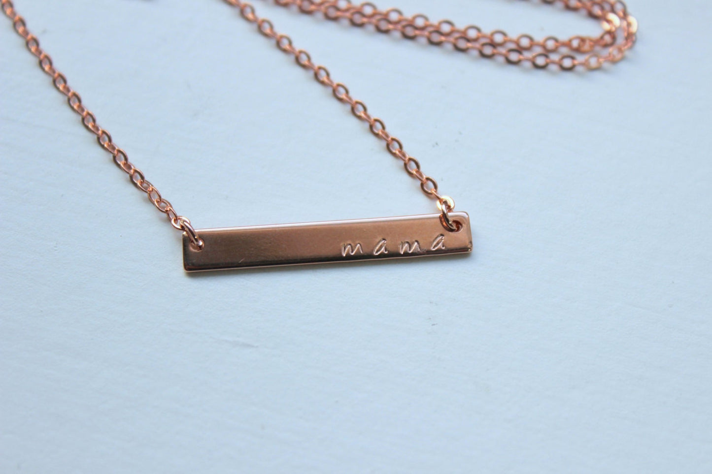 Rose Gold Bar Necklace
