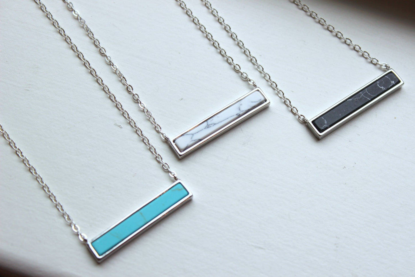 Silver Howlite Necklace