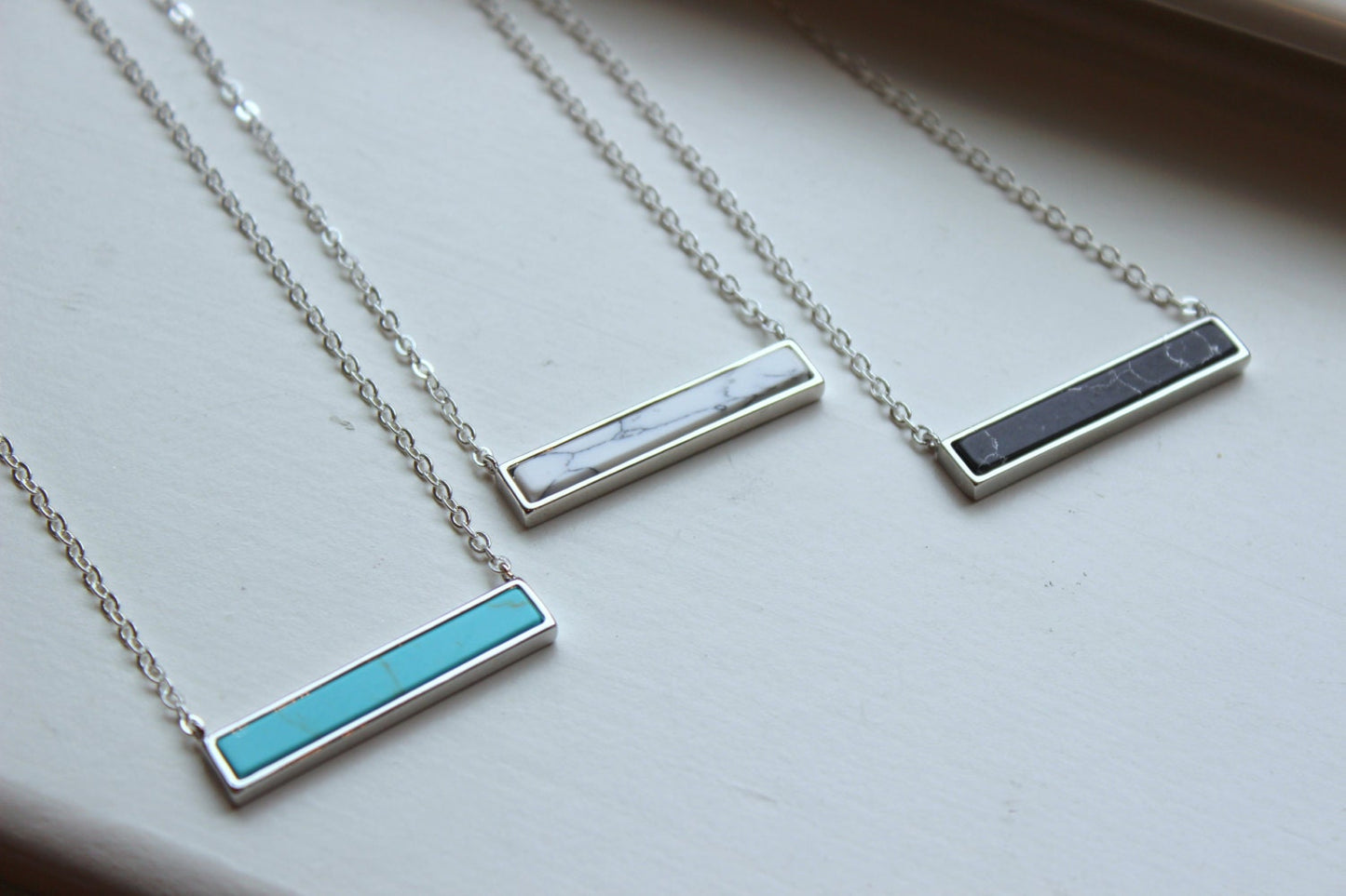 Silver Howlite Necklace