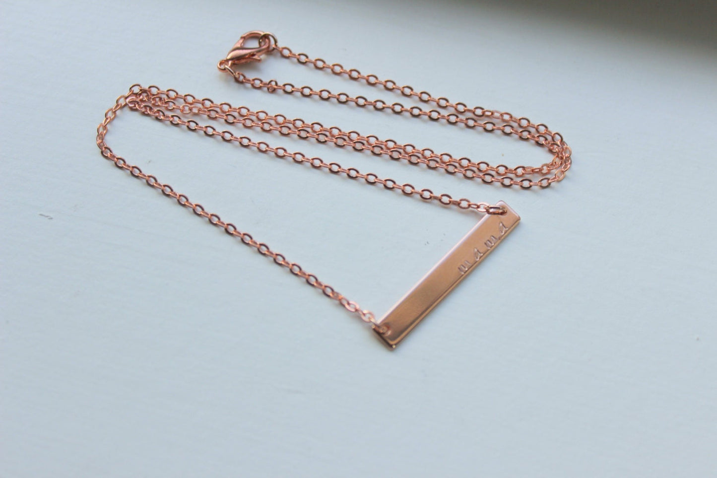 Rose Gold Bar Necklace