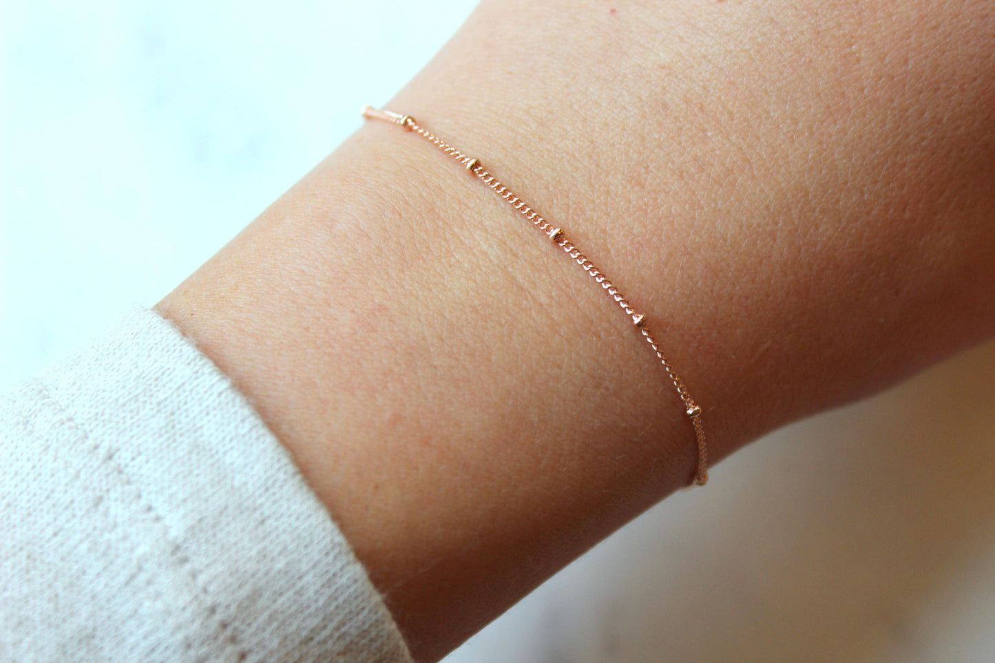 Rose Gold Dew Drop Bracelet