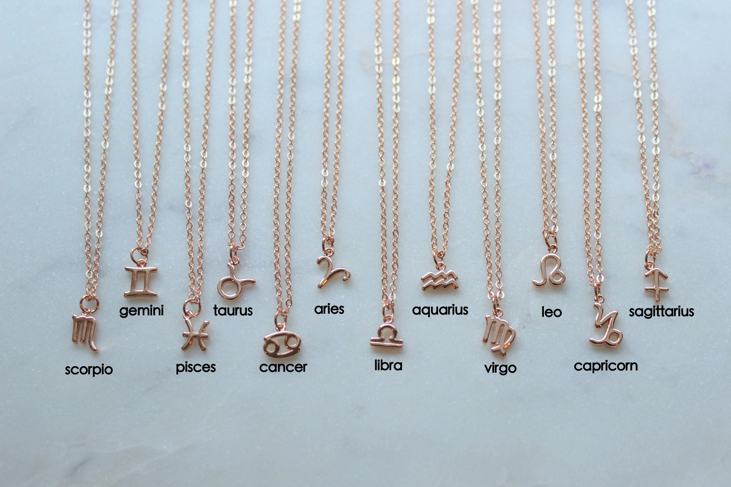 Rose Gold Zodiac Necklace, Zodiac Jewelry, Constellation Necklace, Zodiac Sign Necklace, Astrology Necklace, Zodiac Personalized Jewelry
