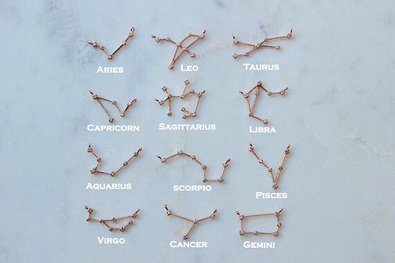 Double Zodiac Bracelet, Two Zodiac Bracelet, Rose Gold Zodiac Bracelet, Two Constellations, Couples Bracelet, Couple Bracelets, Trendy Gift
