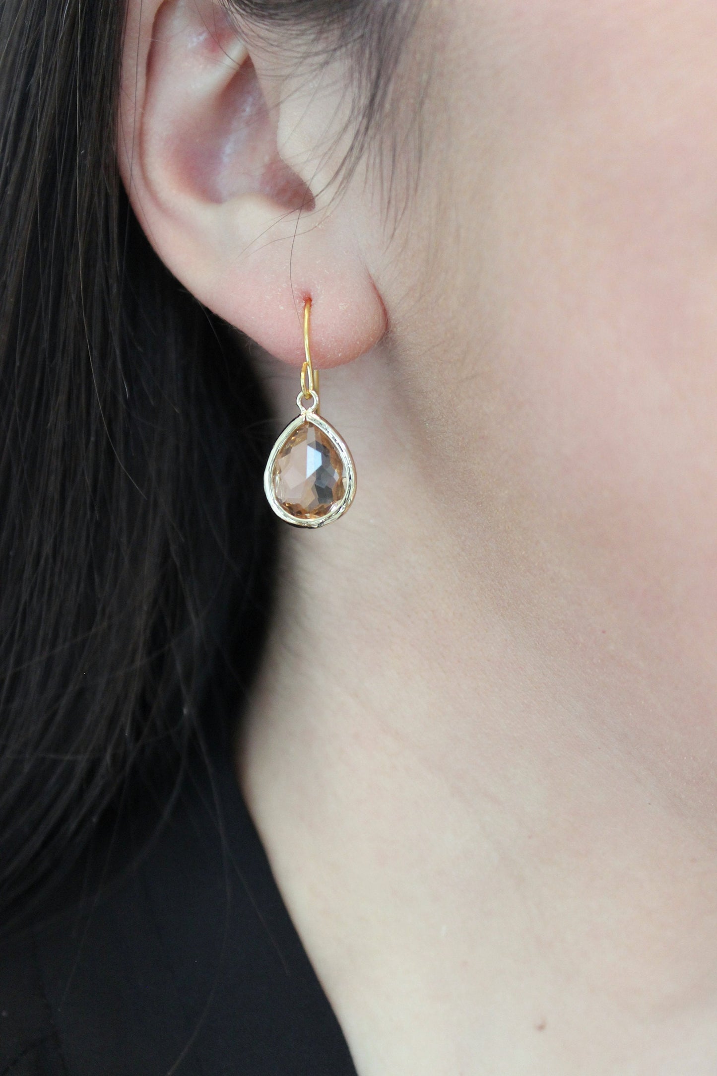 Gold Blush Earrings, Gold Champagne Earrings, Wedding Party Gifts, Bridal Party Gifts, Bridesmaid Proposal Gifts, Gold Blush Jewelry