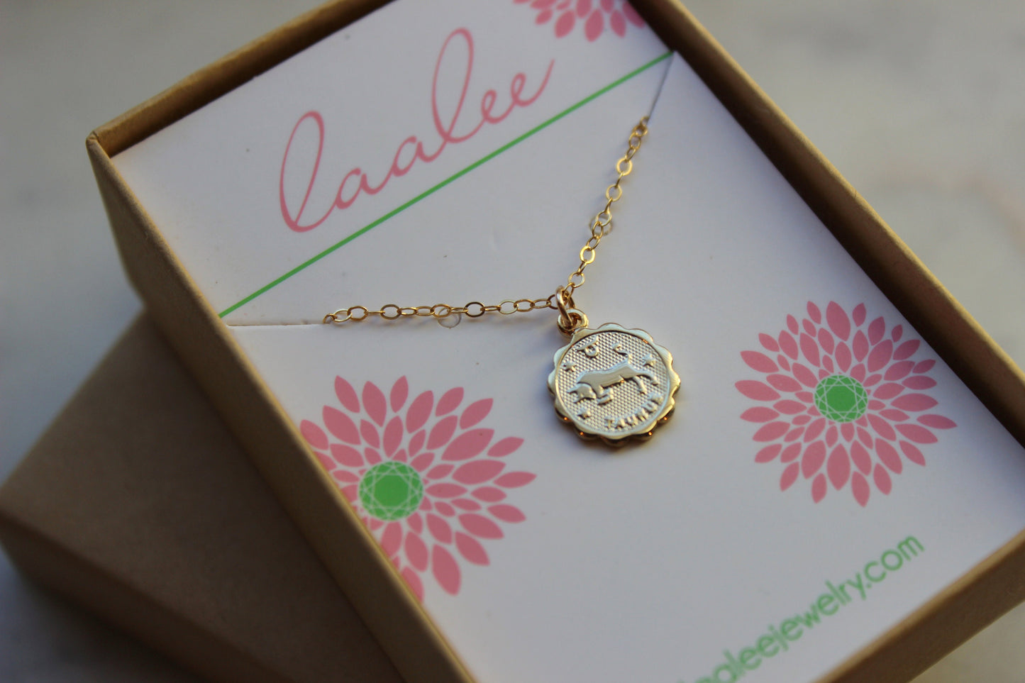 Taurus, Taurus Necklace, Gold Taurus Jewelry, Taurus Coin Necklace, Taurus Zodiac Necklace, Taurus Celestial Jewelry, Taurus Gift