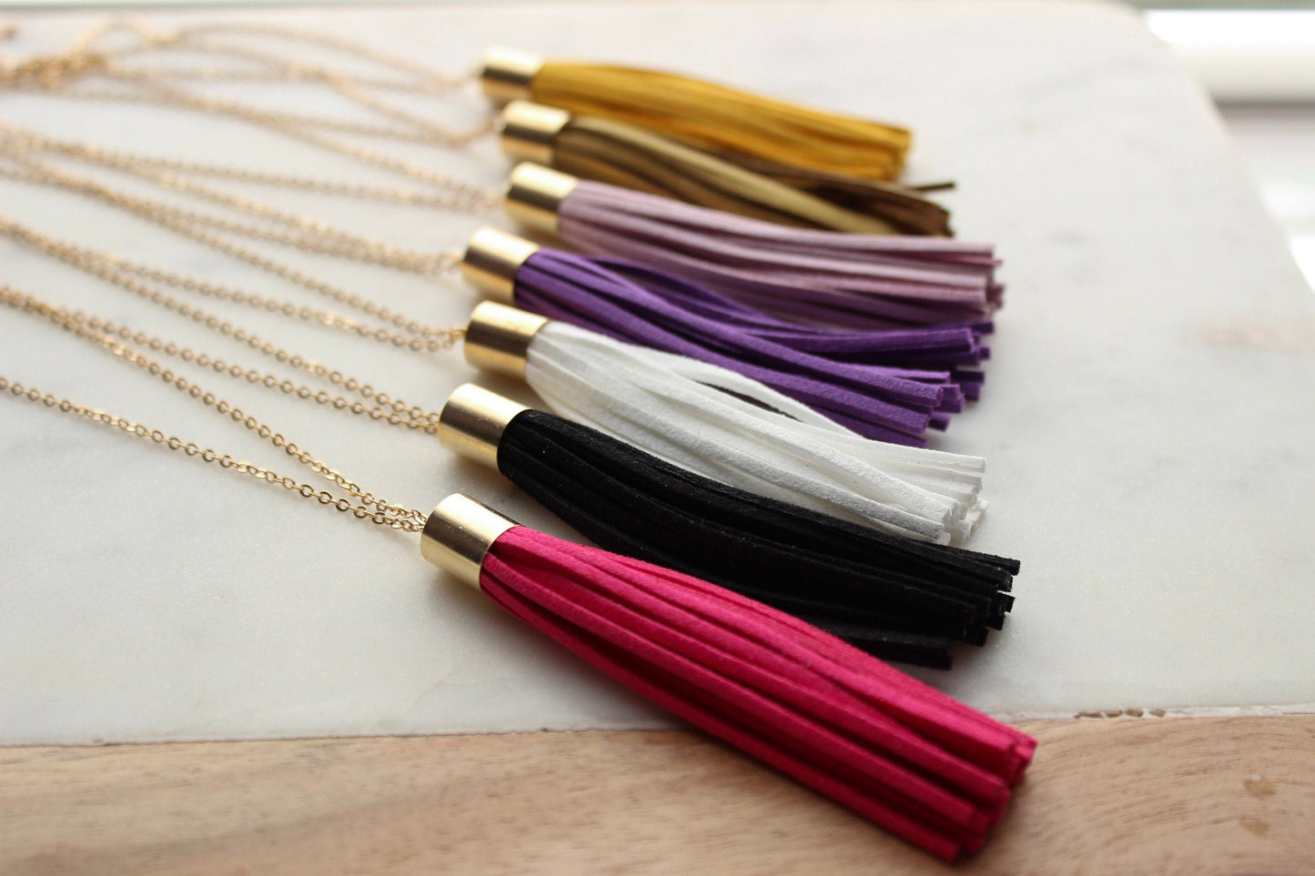 Colorful Tassel Necklace, Colorful Jewelry, Statement Necklace, Tassel Jewelry, Fringe Necklace, Jewelry Gift for Her, Summer Jewelry