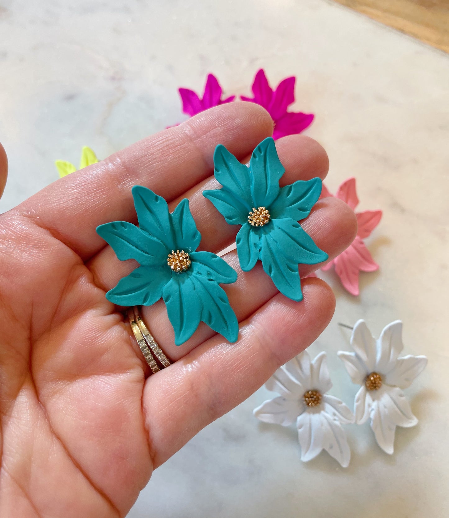 Colorful Flower Stud Earrings