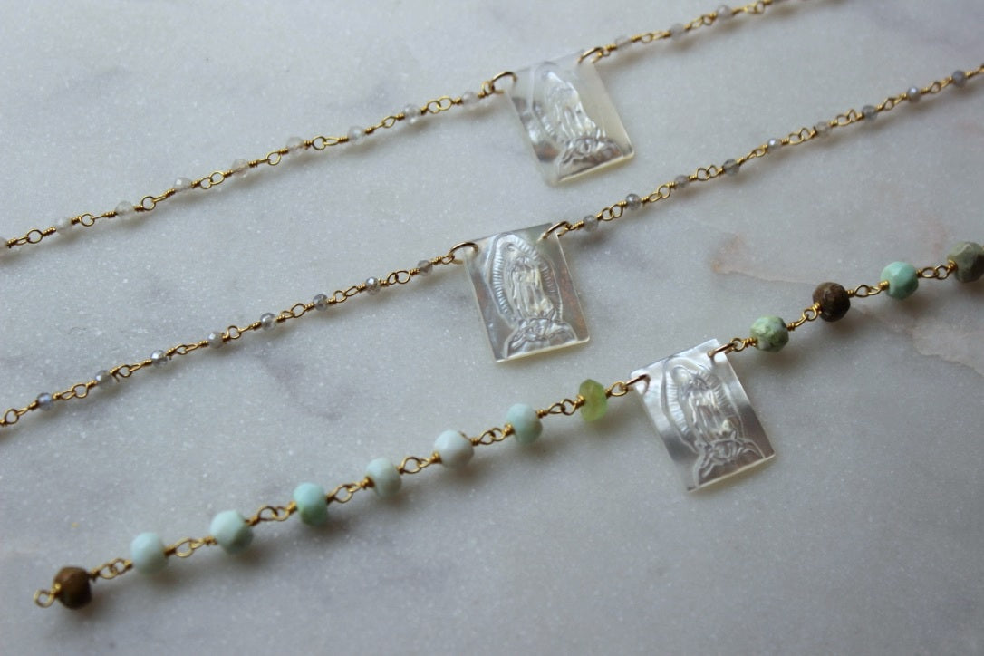 Blessed Mother Bracelet, Virgin Mary Bracelet, Rosary Chain