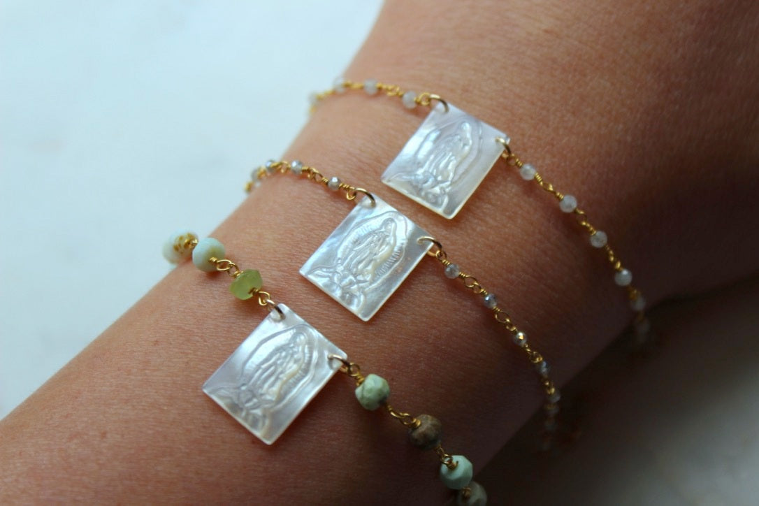 Blessed Mother Bracelet, Virgin Mary Bracelet, Rosary Chain