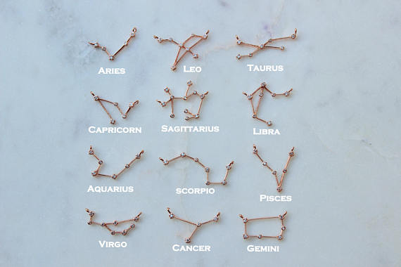 Rose Gold Zodiac Bracelet Set