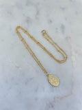 Satellite Chain Mary Necklace, Religious Necklace, Dew Drop Chain Necklace, Layering Necklace