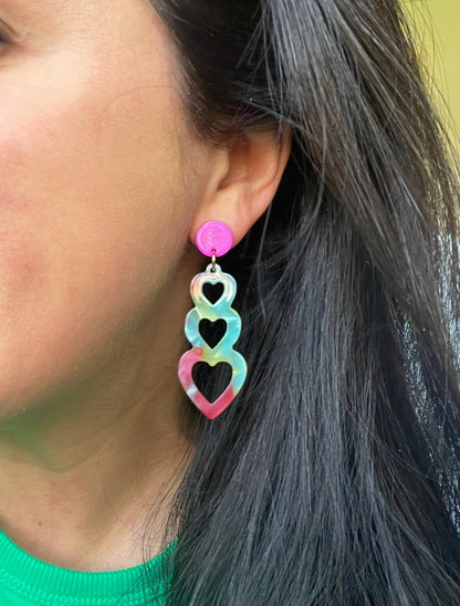 Heart of Summer Acrylic Earrings