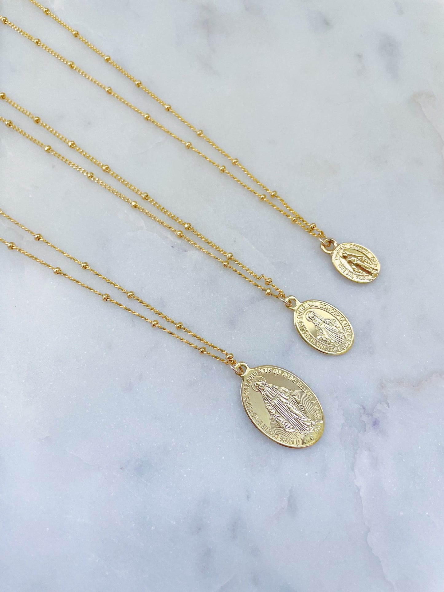 Satellite Chain Mary Necklace