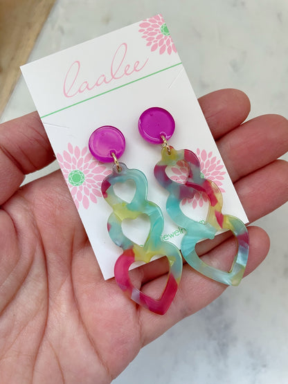 Heart of Summer Acrylic Earrings