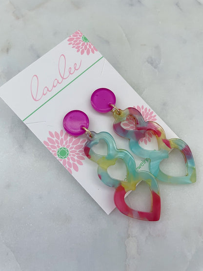 Heart of Summer Acrylic Earrings