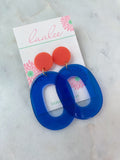 Orange and Blue Earrings, Stud Earrings, Gameday Jewelry, Gameday Earrings, Football Earrings, Orange and Blue Jewelry, Sports Fan Outfit
