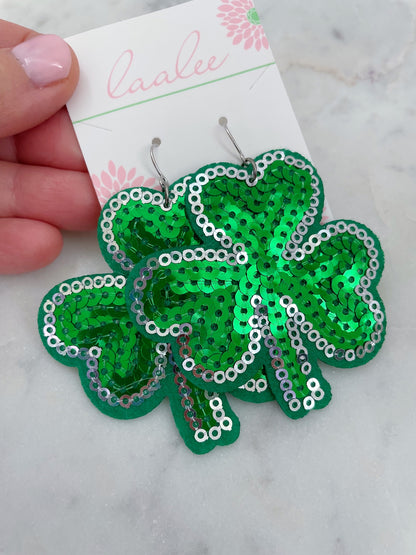 St. Patrick's Day Earrings, Clover Earrings