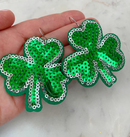 St. Patrick's Day Earrings, Clover Earrings