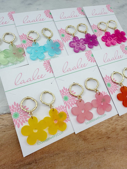 Flower Earrings, Statement Earrings, Summer Jewelry