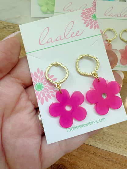 Flower Earrings, Statement Earrings, Summer Jewelry